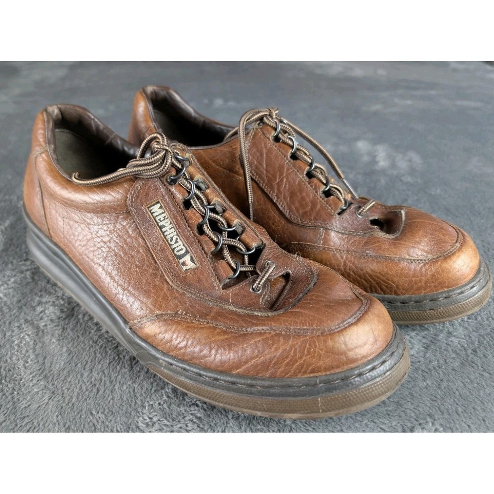 MEPHISTO 'MATCH' MENS BROWN FULL GRAIN LEATHER WALKING SHOES SIZE 11.5 $425 - Picture 2 of 14